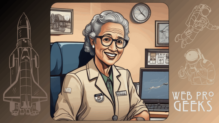 Cartoon rendering of NASA mathematician Katherine Johhnson
